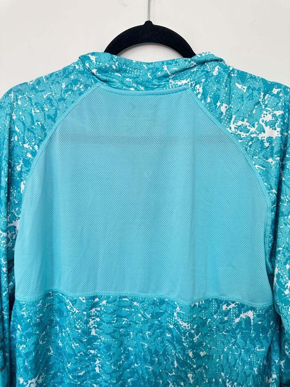 Silver Bait Long Sleeve 1/4 Zip Athletic Pullover Shirt Teal White Camo - Picture 8 of 8